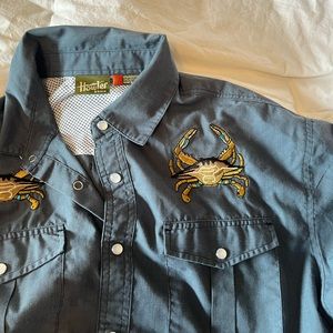 Howler brothers gaucho shirt blue crab
